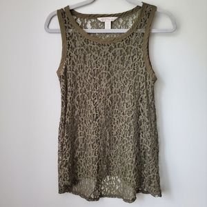Banana  republic lace cami xsmall green